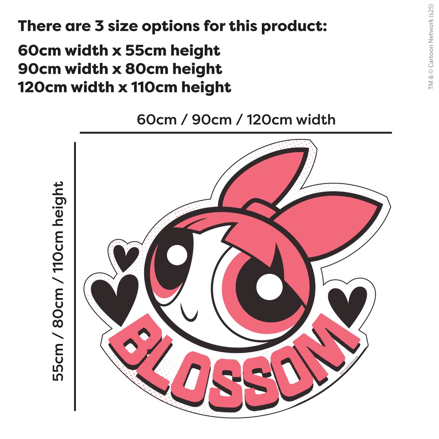 Powerpuff Girls Wall Sticker  –  Blossom Pink Icon Superhero Decal Wall Art