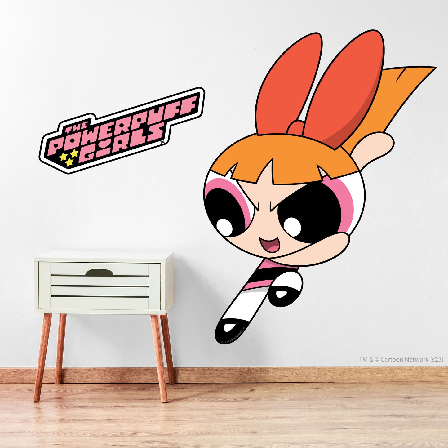 Powerpuff Girls Wall Sticker  –  Blossom Decal Superhero Wall Art