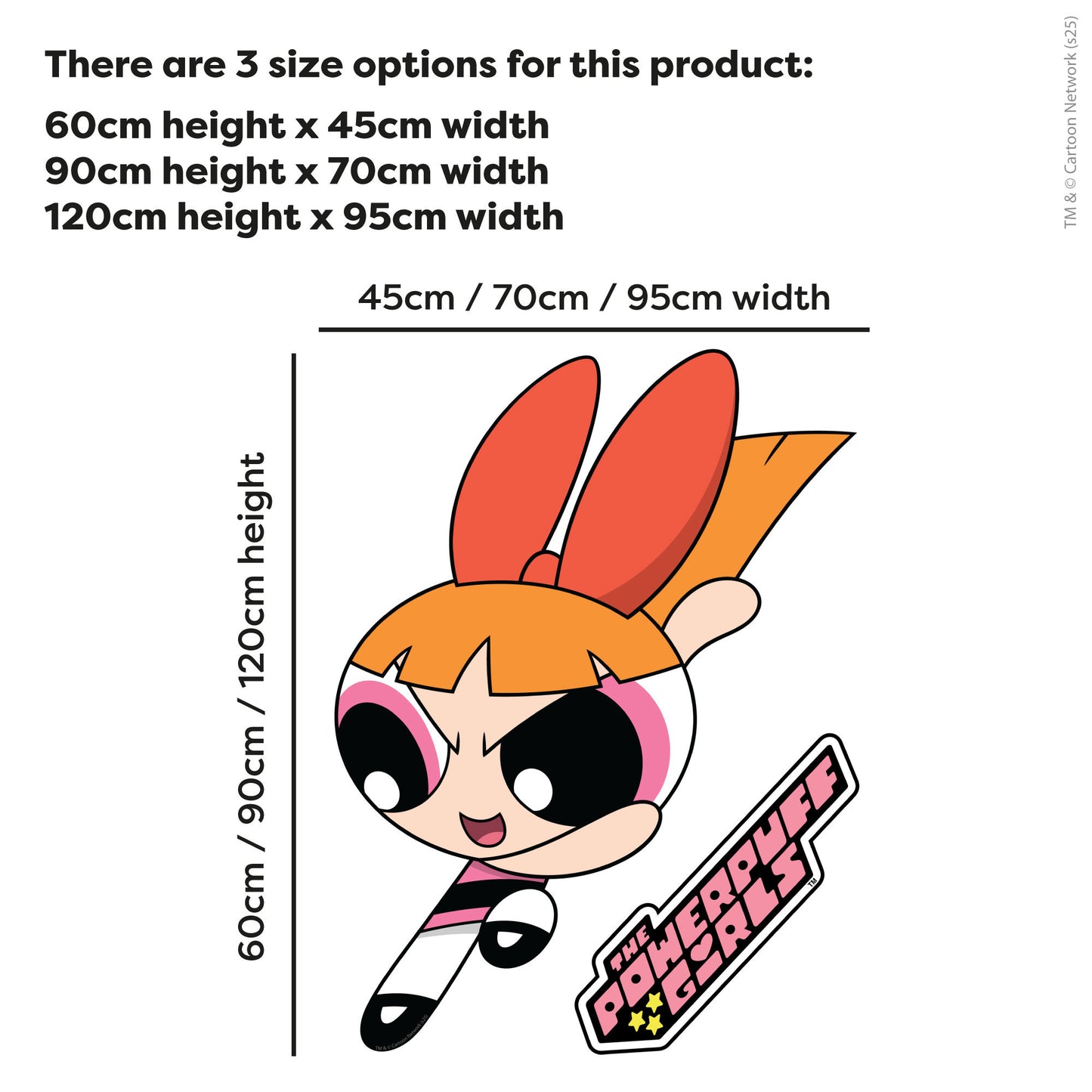 Powerpuff Girls Wall Sticker  –  Blossom Decal Superhero Wall Art