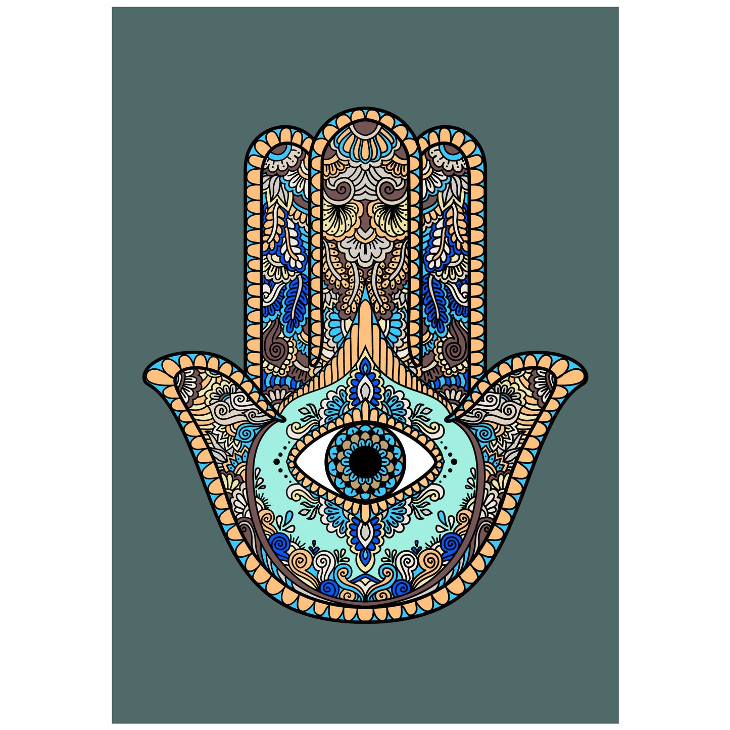 Boho Wall Print - Abstract Hand Poster Wall Art