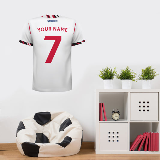 Bolton Wanderers FC Personalised Shirt Wall Sticker