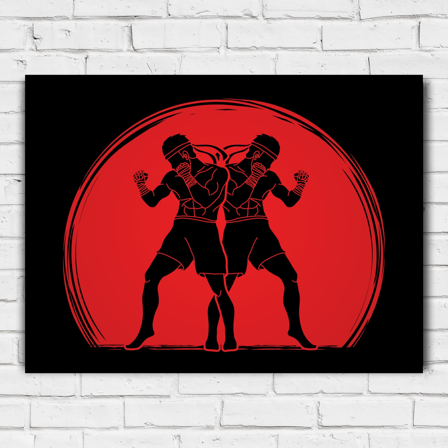 Boxing Print - Back to Back Poster Wall Art