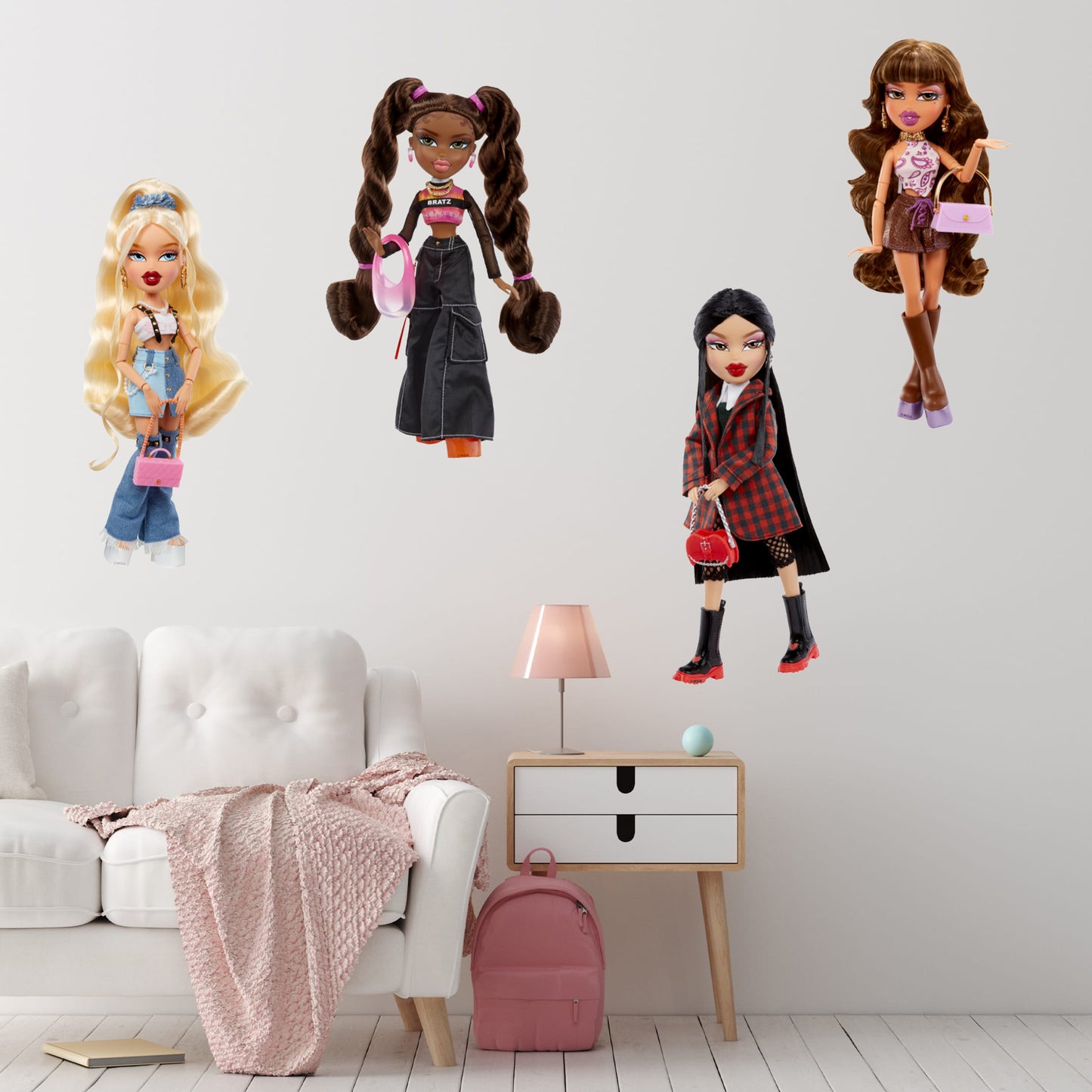 Bratz Wall Sticker - 25th Anniversary 4 Dolls Decal Set Wall Art