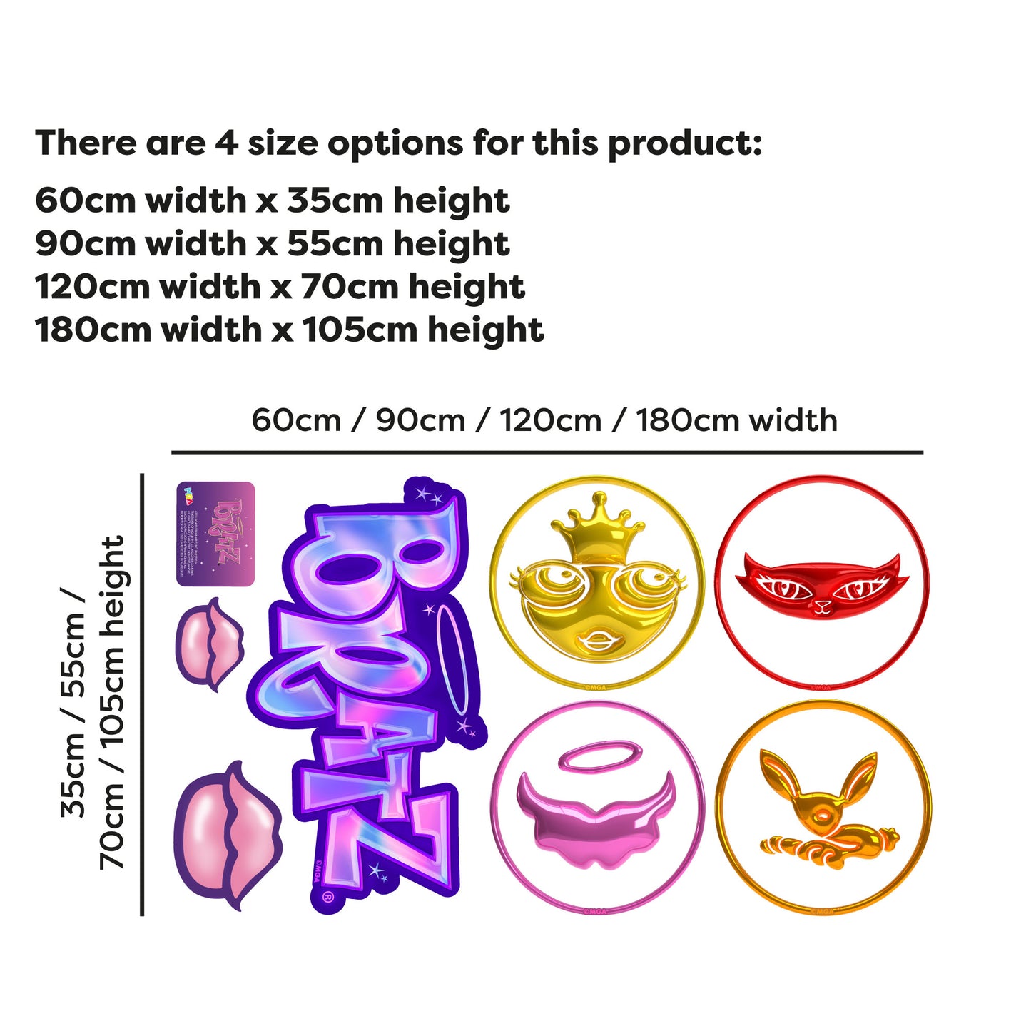Bratz Wall Sticker - Club Bratz Icons Decal Set Wall Art