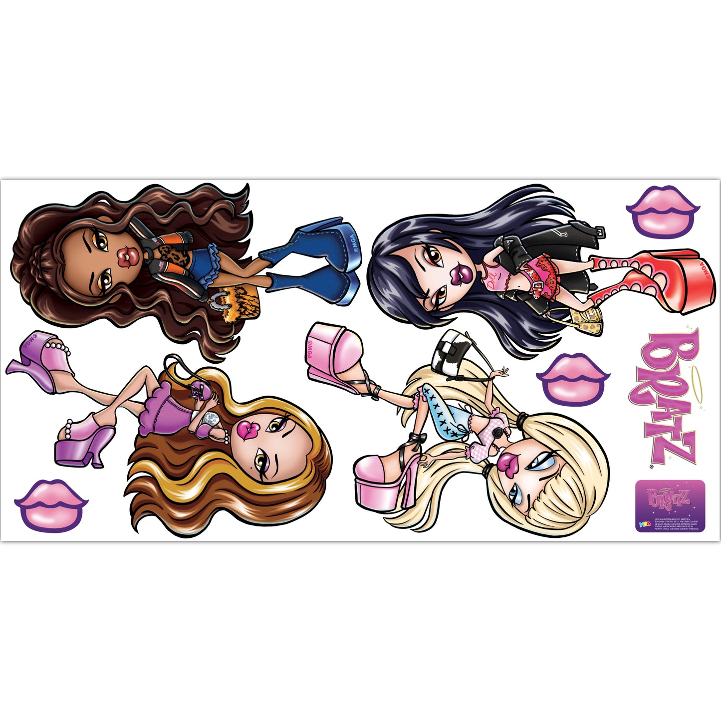 Bratz Wall Sticker - Goin Out 4 Dolls Decal Set Wall Art