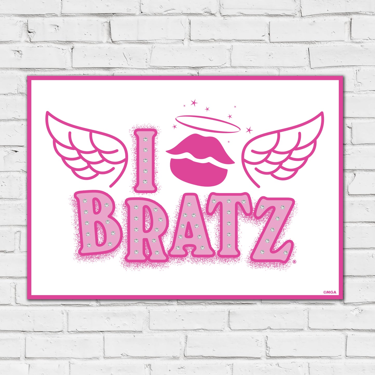 Bratz Print - I Love Bratz Pink Poster Wall Art