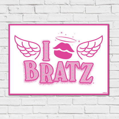 Bratz Print - I Love Bratz Pink Poster Wall Art