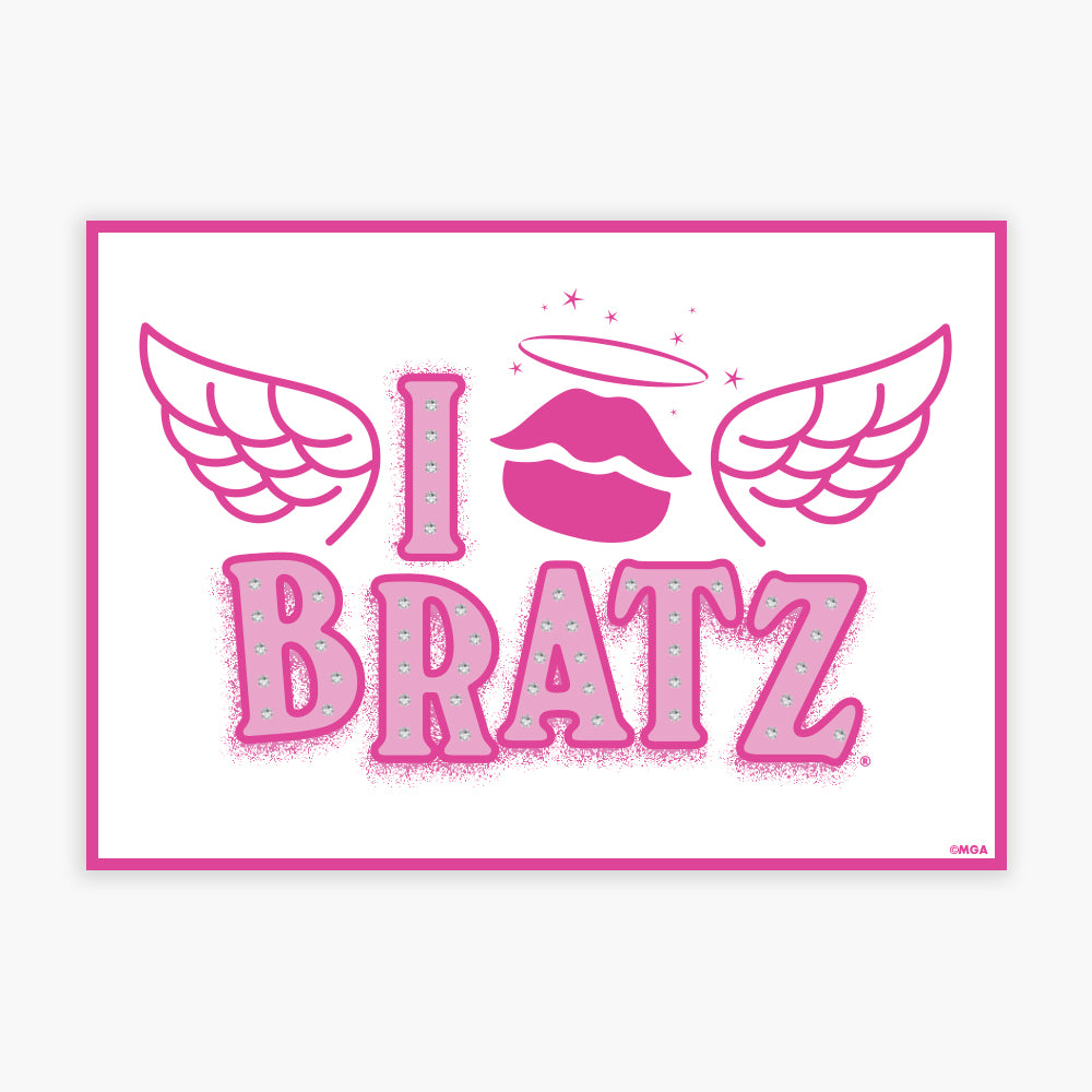 Bratz Print - I Love Bratz Pink Poster Wall Art