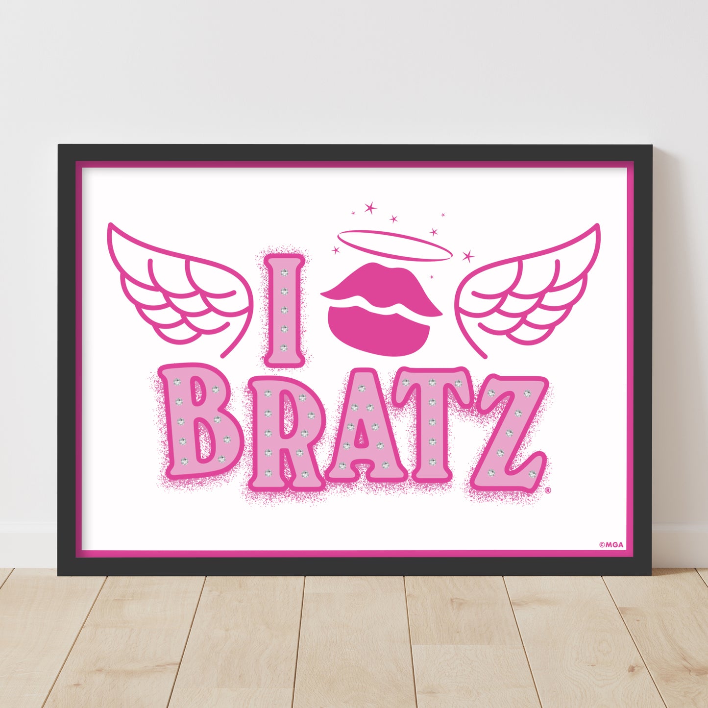 Bratz Print - I Love Bratz Pink Poster Wall Art