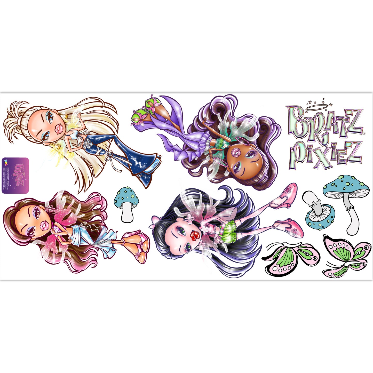 Bratz Wall Sticker - Pixiez 4 Dolls Decal Set Wall Art