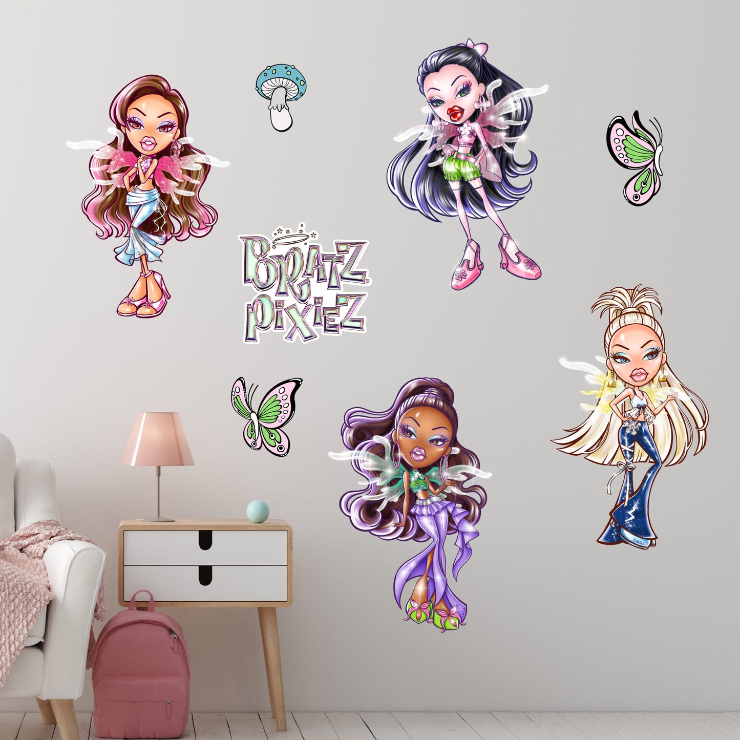 Bratz Wall Sticker - Pixiez 4 Dolls Decal Set Wall Art