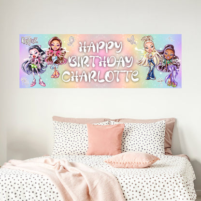 Bratz Birthday - Pixiez Group Personalised Name Banner Wall Sticker