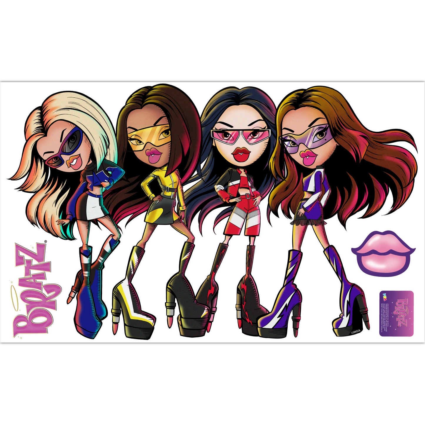 Bratz Wall Sticker - Scorchin' Group Wall Art