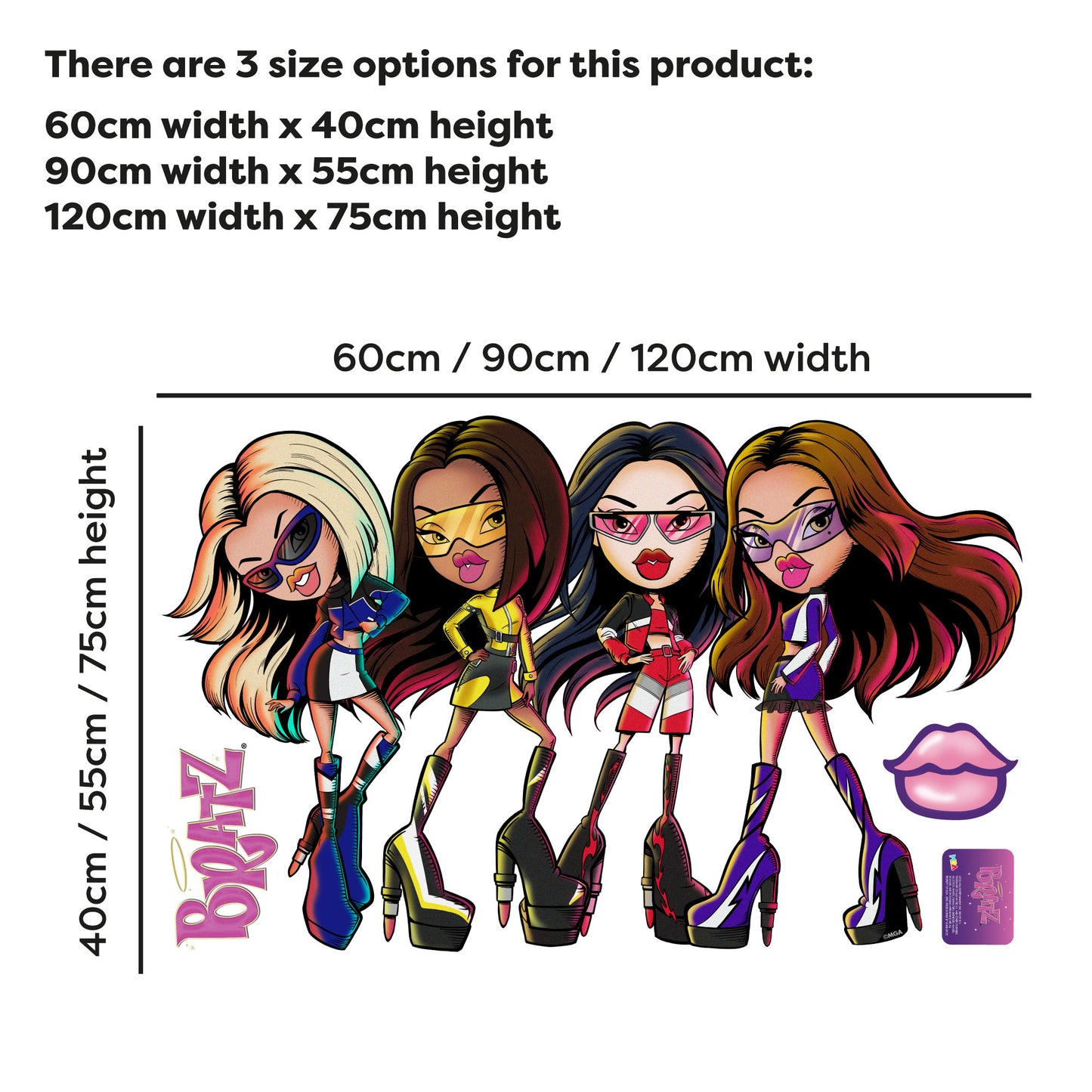 Bratz Wall Sticker - Scorchin' Group Wall Art