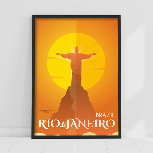 World City Print - Rio de Janeiro Brazil Poster Wall Art