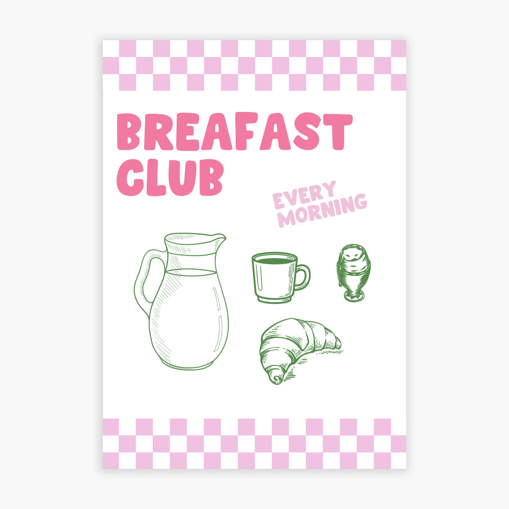 Kitchen Print - Breakfast Club Poster Wall Art