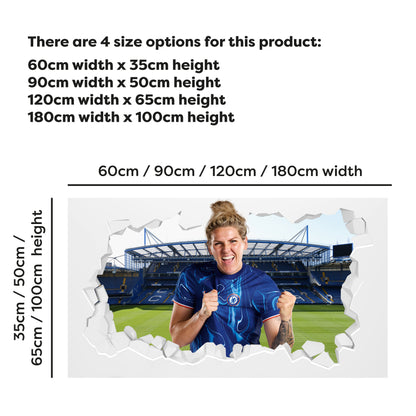 Chelsea Football Club - Millie Bright 24/25 Broken Wall Sticker