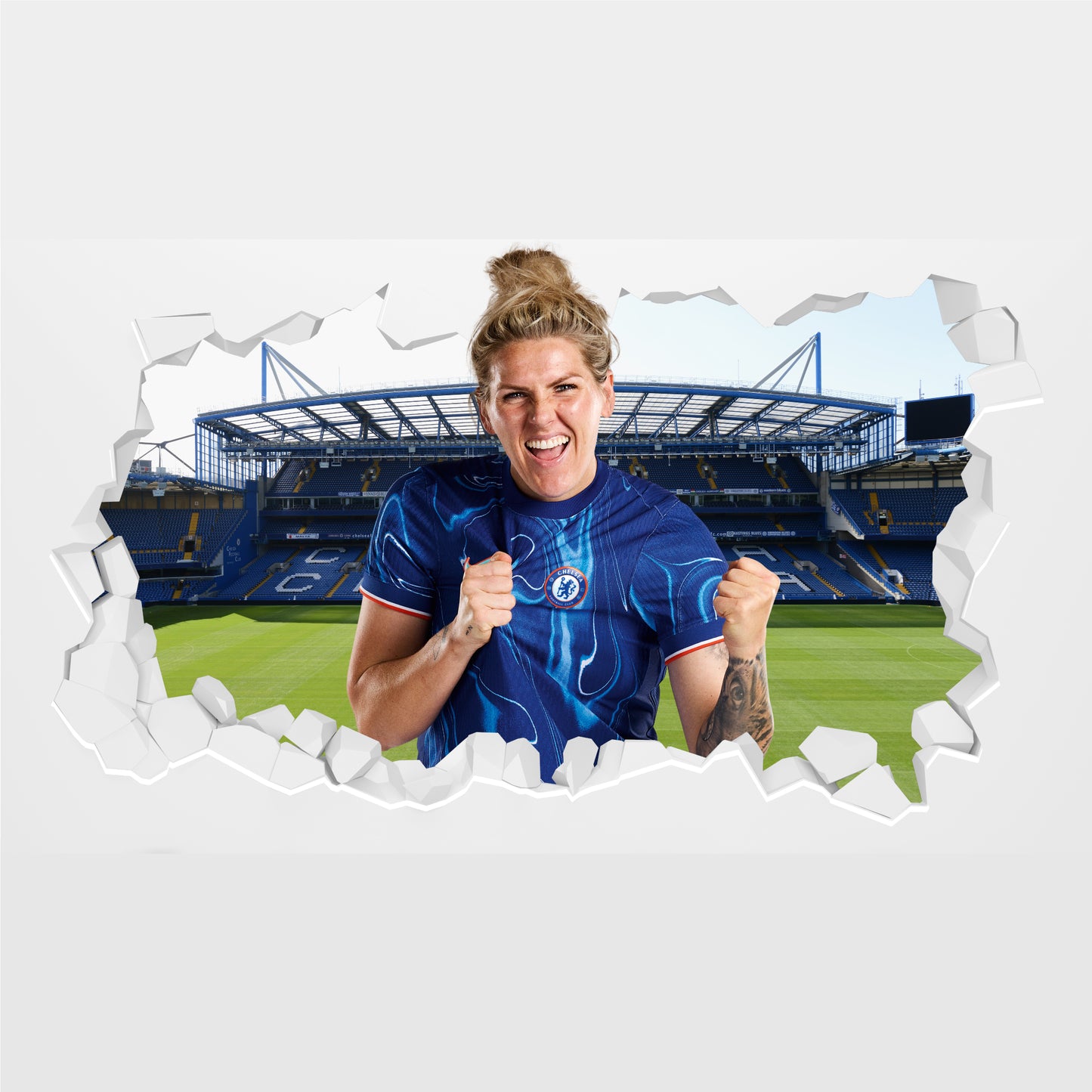 Chelsea Football Club - Millie Bright 24/25 Broken Wall Sticker