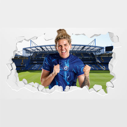 Chelsea Football Club - Millie Bright 24/25 Broken Wall Sticker