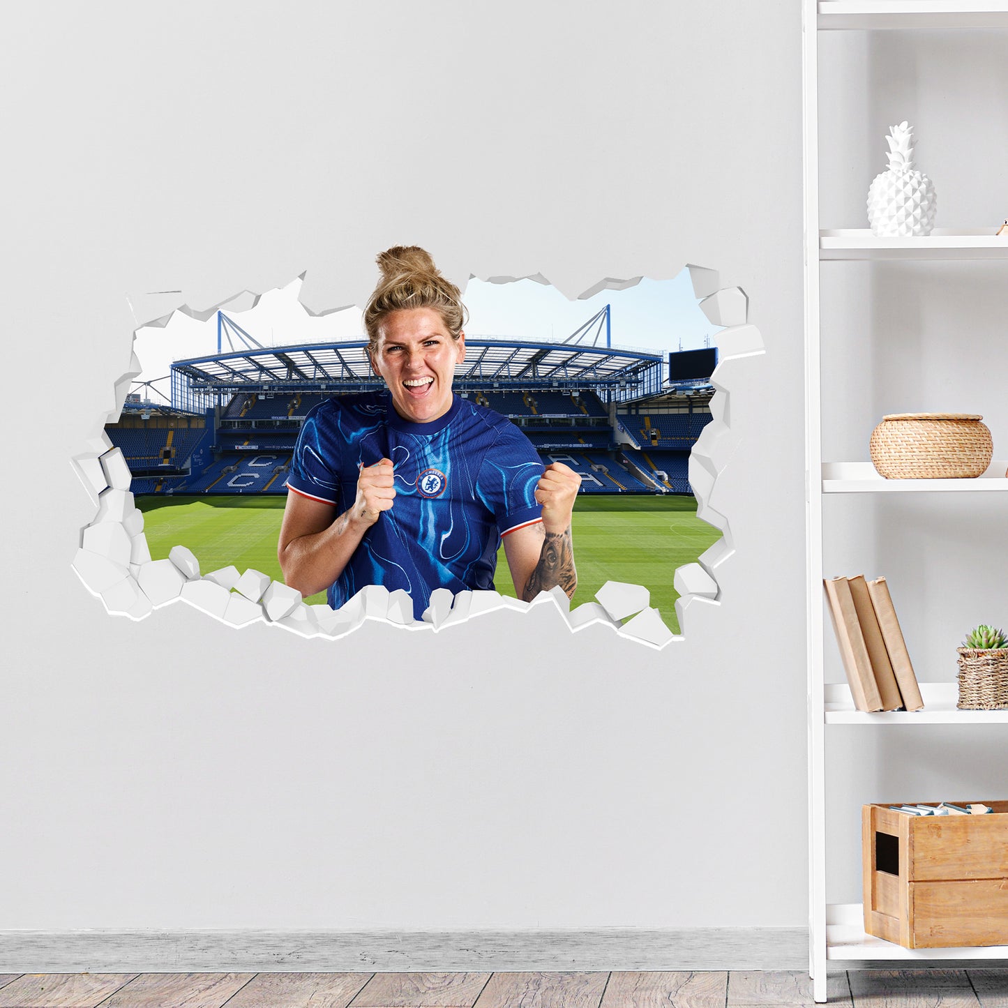 Chelsea Football Club - Millie Bright 24/25 Broken Wall Sticker