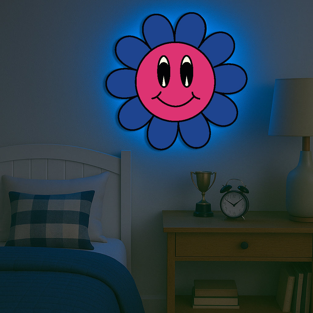 Bright Flower LED Backlit Wallpop