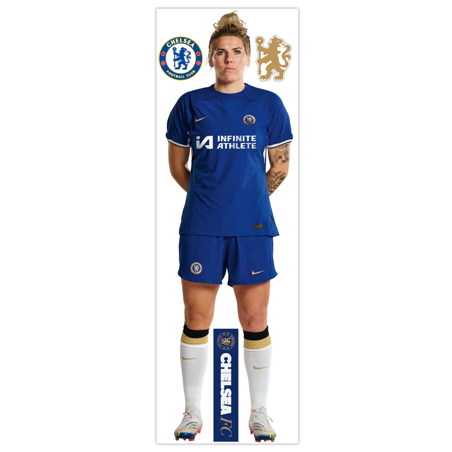 Chelsea FC - Millie Bright 23/24 Wall Sticker + CFC Decal Set