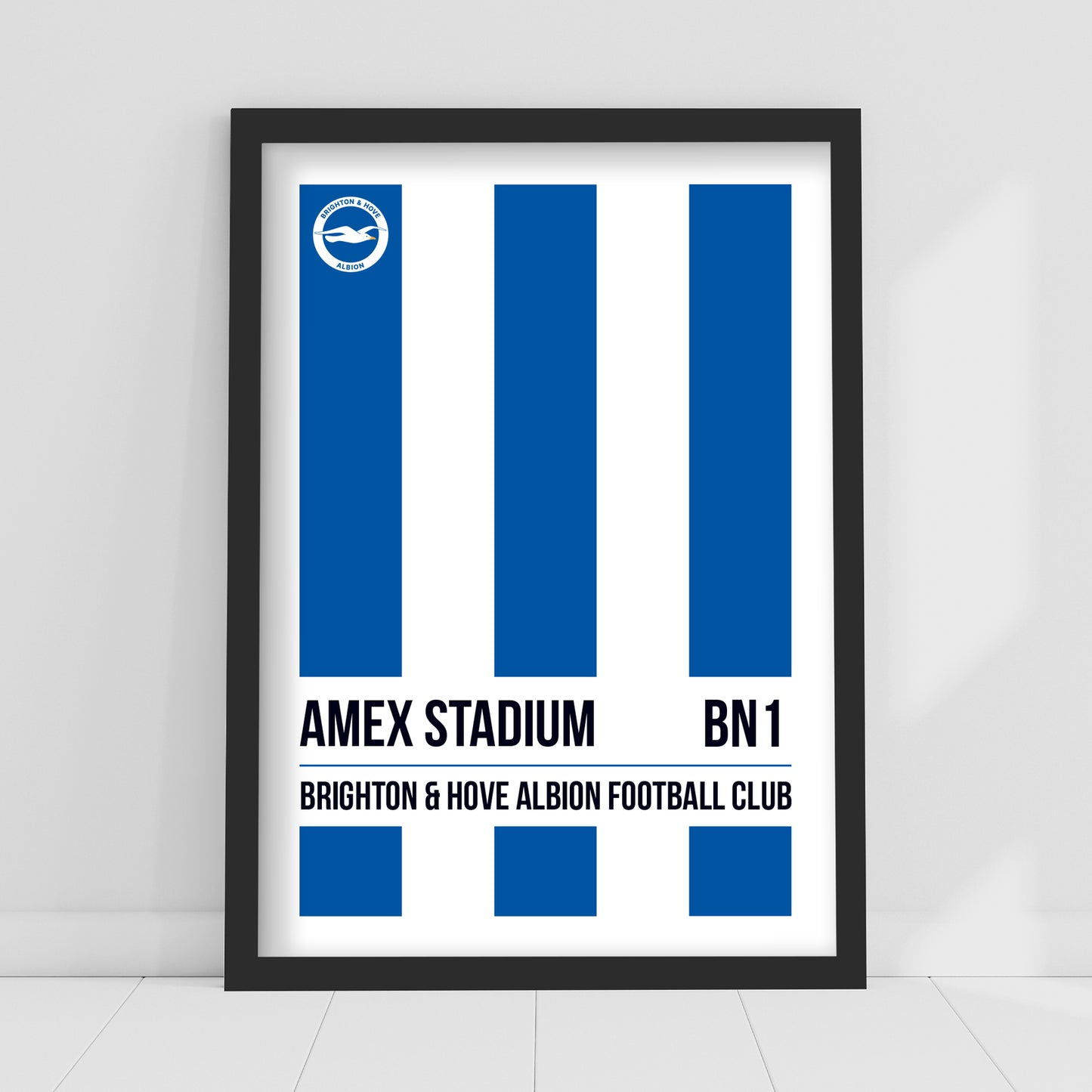 Brighton and Hove Albion FC Print - Amex Stadium Postcode Poster