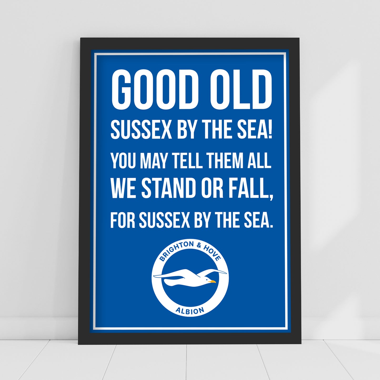 Brighton and Hove Albion FC Print - Good Old Sussex By The Sea Song Poster