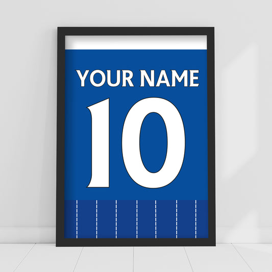 Brighton and Hove Albion FC Print - 26/27 Personalised Shirt Pattern Poster