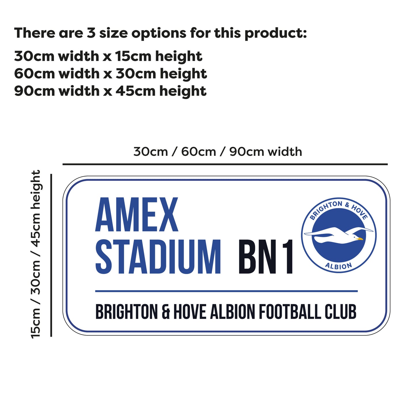 Brighton and Hove Albion FC Street Sign Wall Sticker