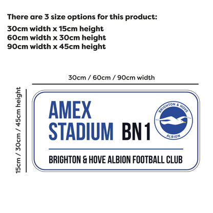 Brighton and Hove Albion FC Street Sign Wall Sticker