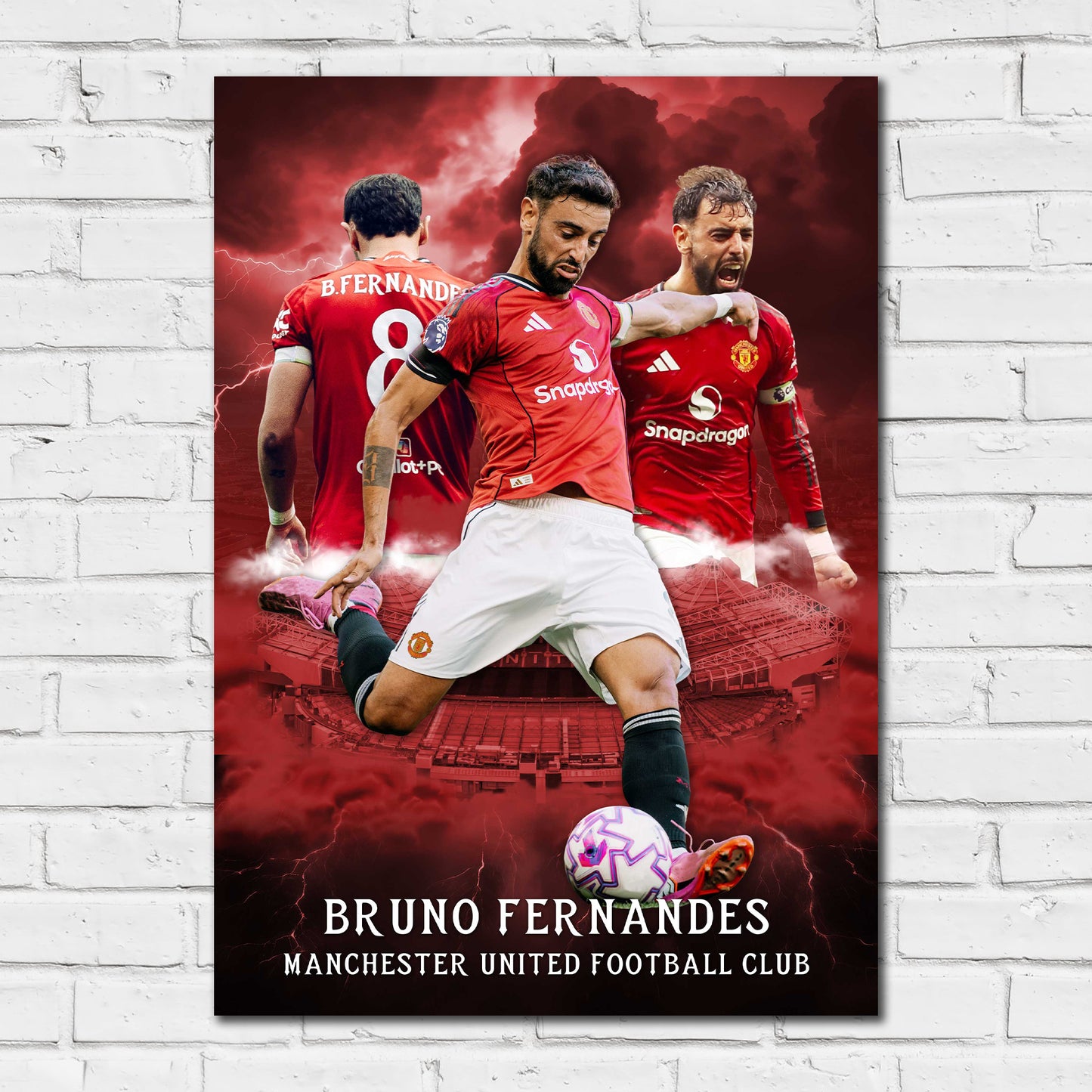 Manchester United FC Print - Bruno Fernandes 25/26 Core Poster