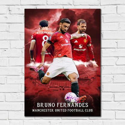 Manchester United FC Print - Bruno Fernandes 25/26 Core Poster