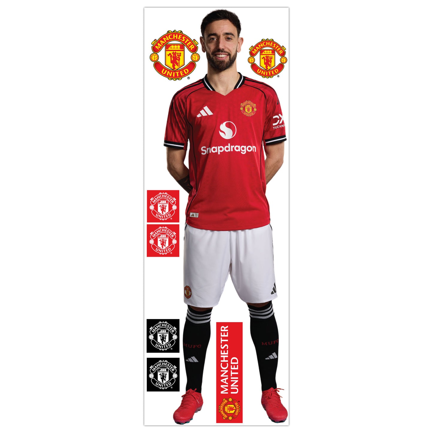 Manchester United FC Wall Sticker - Bruno Fernandes 25/26 Player Wall Decal