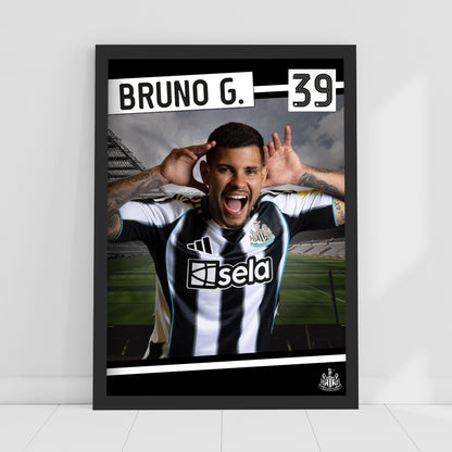 Newcastle United FC Print - Bruno G. 25/26 Core Poster Football Wall Art