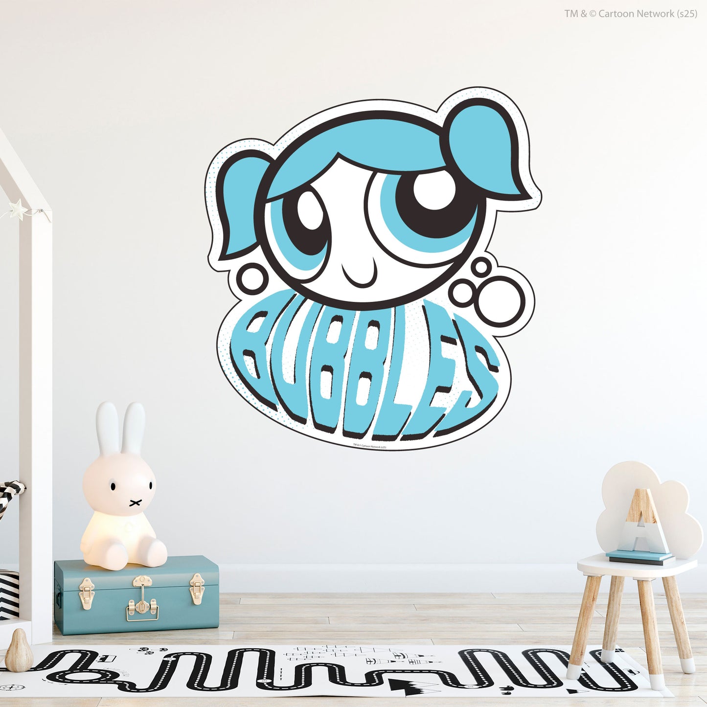 Powerpuff Girls Wall Sticker  –  Bubbles Blue Icon Superhero Decal Wall Art