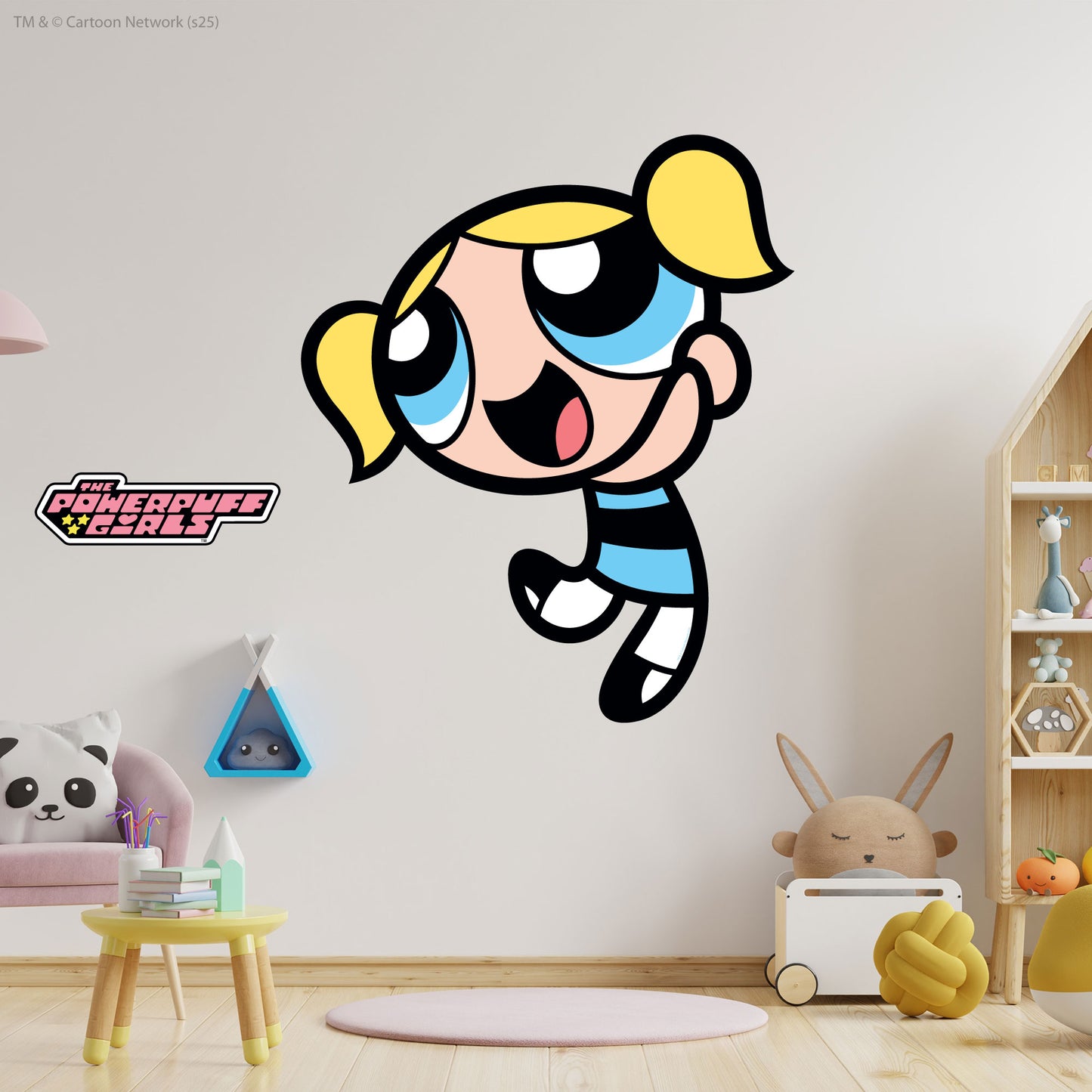Powerpuff Girls Wall Sticker  –  Bubbles Border Decal Superhero Wall Art
