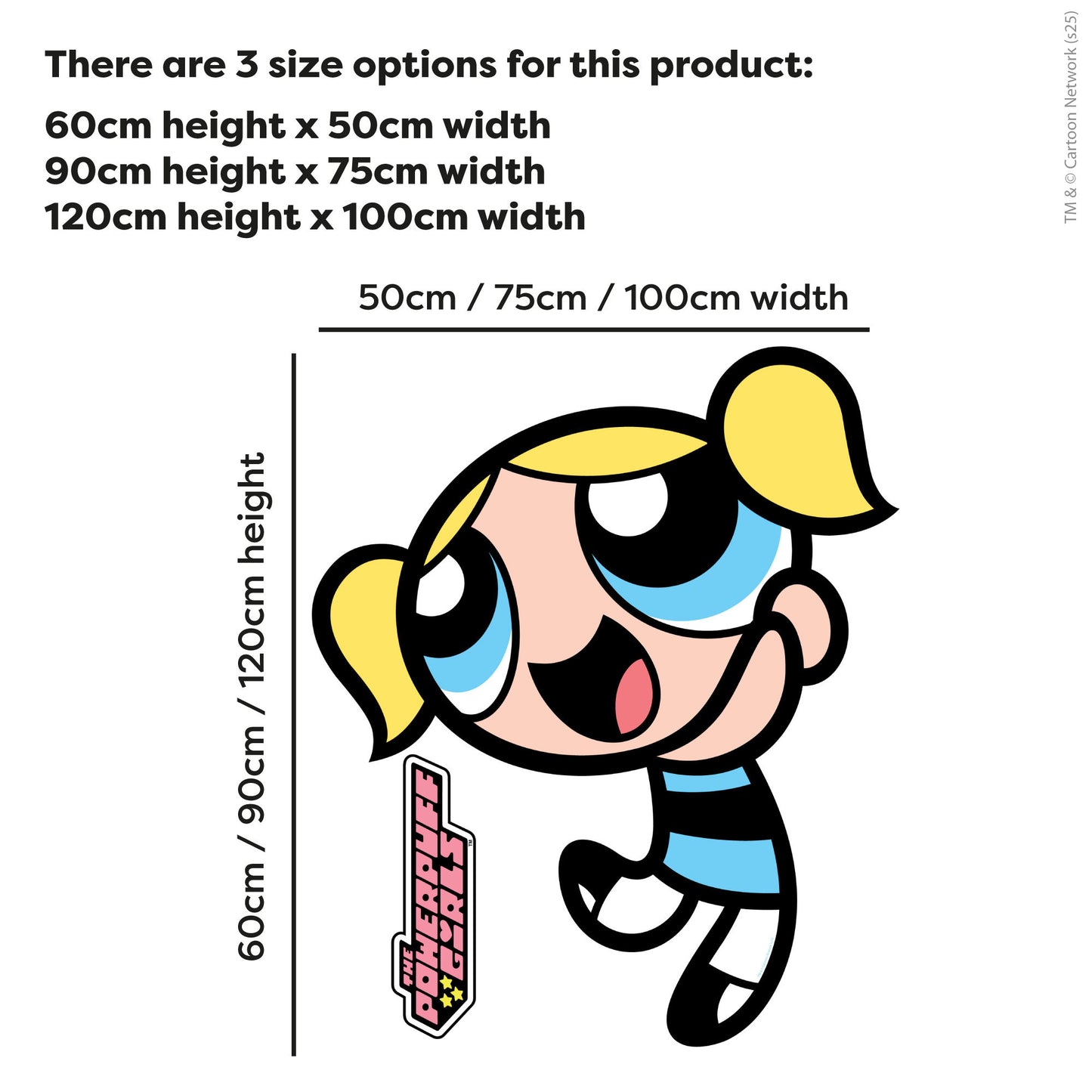 Powerpuff Girls Wall Sticker  –  Bubbles Border Decal Superhero Wall Art
