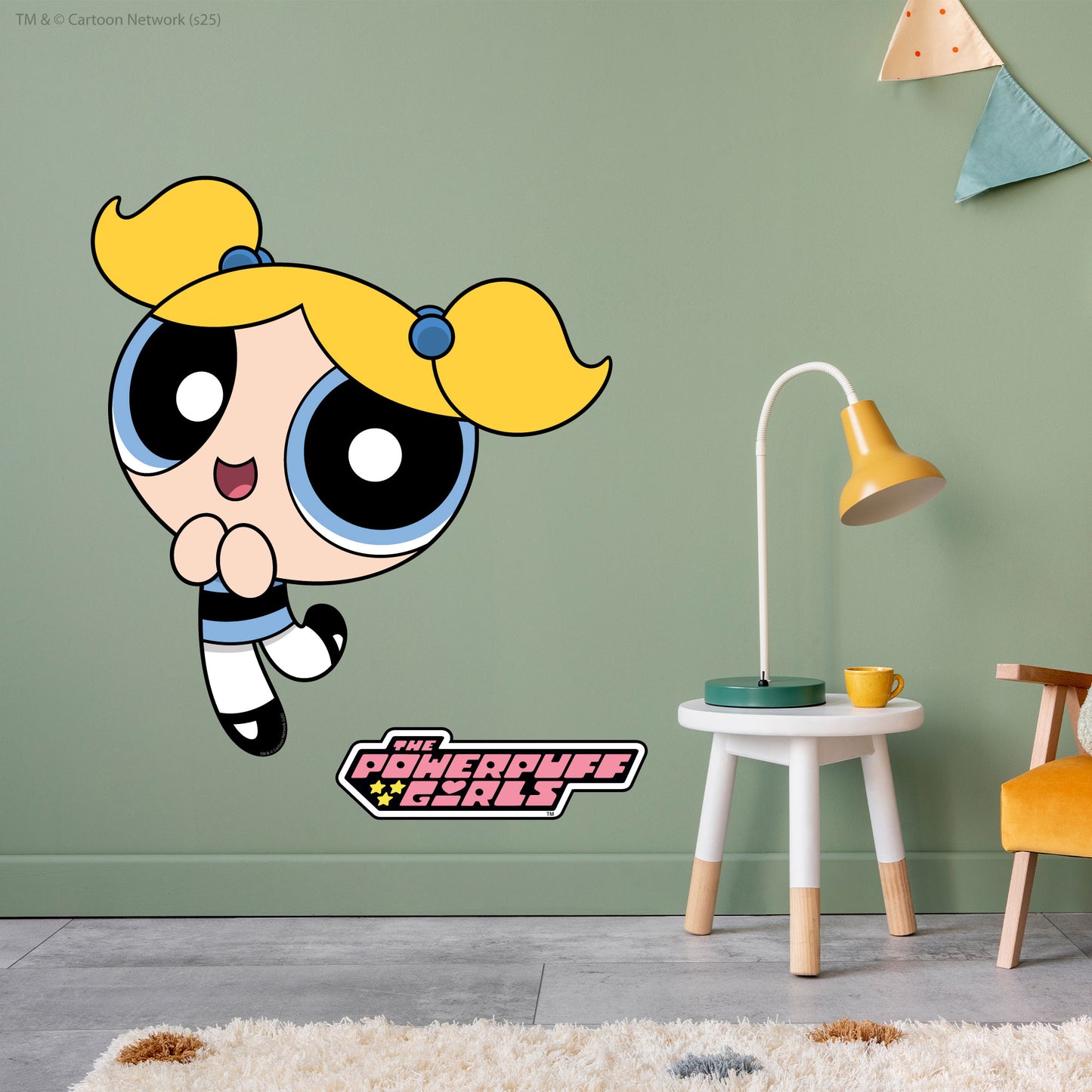 Powerpuff Girls Wall Sticker  –  Bubbles Decal Superhero Wall Art
