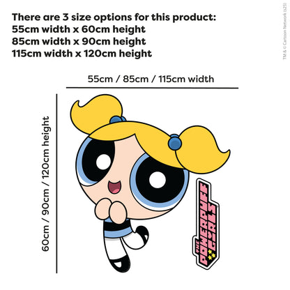 Powerpuff Girls Wall Sticker  –  Bubbles Decal Superhero Wall Art
