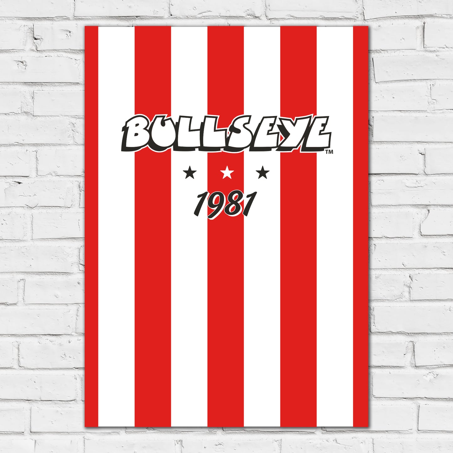 Bullseye Darts Print - Bullseye Red And White Poster