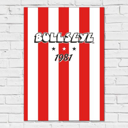 Bullseye Darts Print - Bullseye Red And White Poster