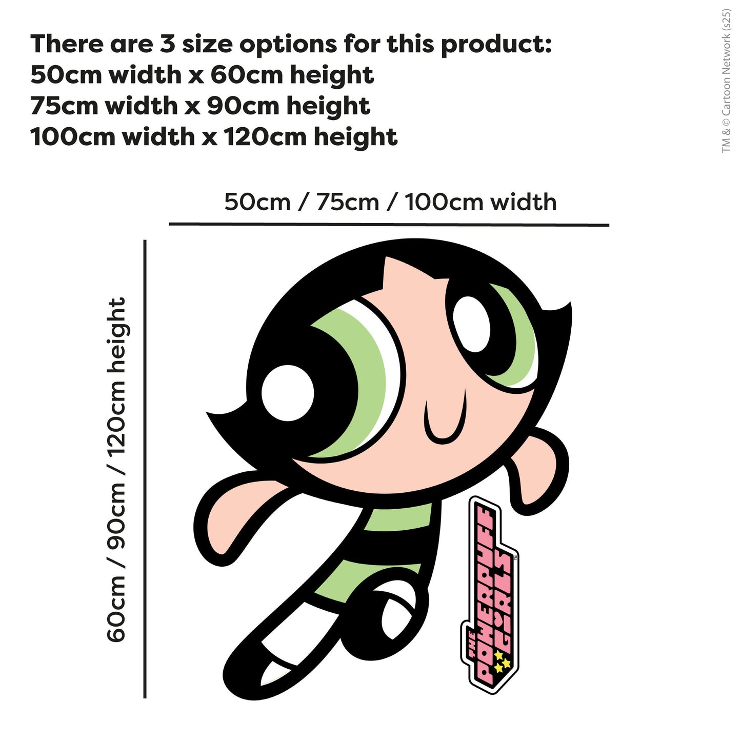 Powerpuff Girls Wall Sticker  –  Buttercup Border Decal Superhero Wall Art