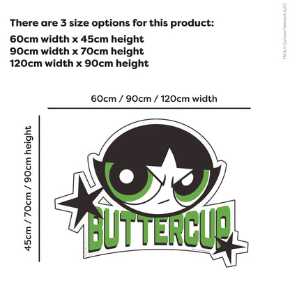 Powerpuff Girls Wall Sticker  –  Buttercup Green Icon Superhero Decal Wall Art