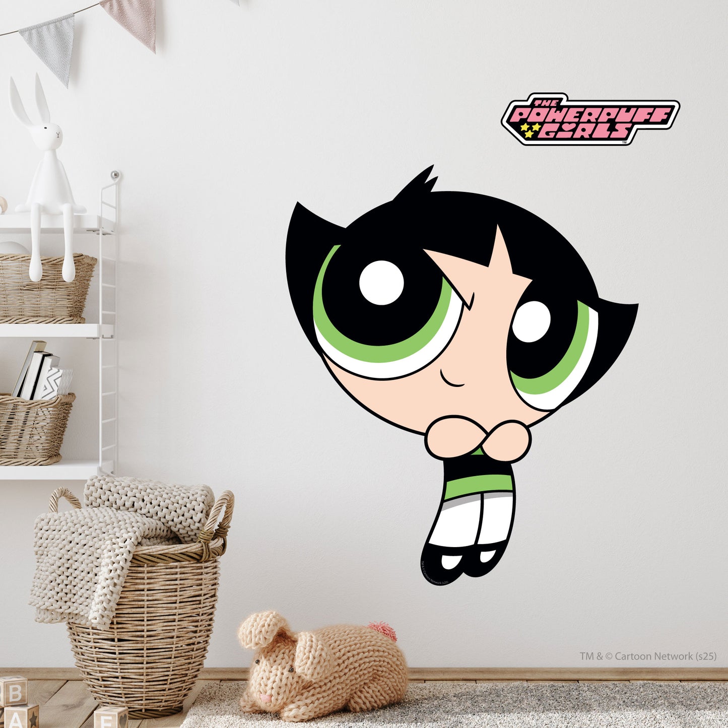 Powerpuff Girls Wall Sticker  –  Buttercup Decal Superhero Wall Art
