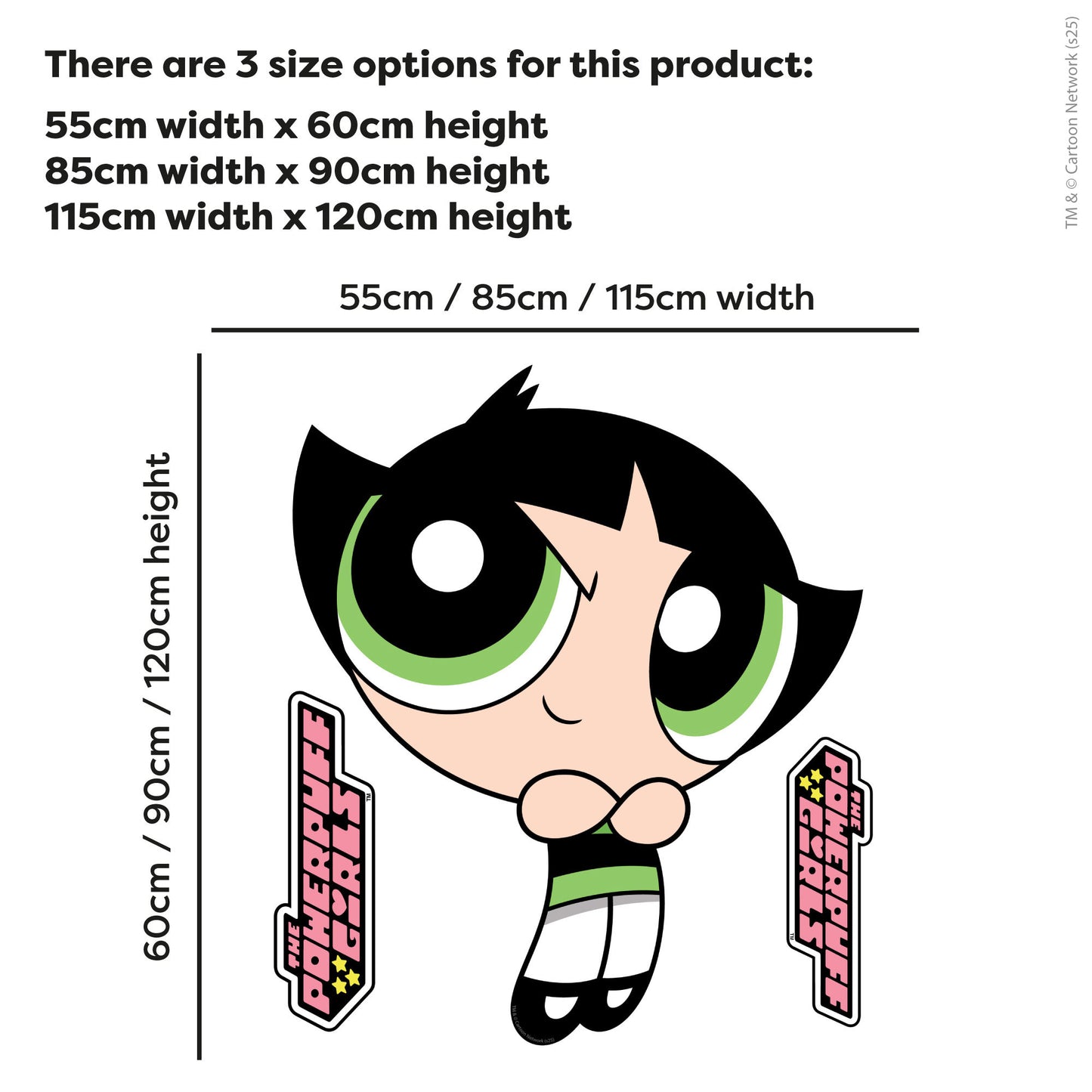Powerpuff Girls Wall Sticker  –  Buttercup Decal Superhero Wall Art