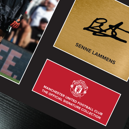 Manchester United Signature Collection Mounted Print – Senne Lammens Replica Signed Photo