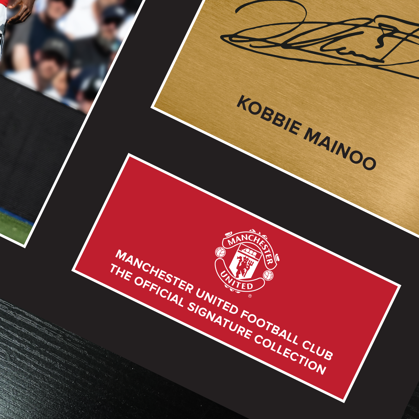 Manchester United Signature Collection Mounted Print – Kobbie Mainoo Replica Signed Photo
