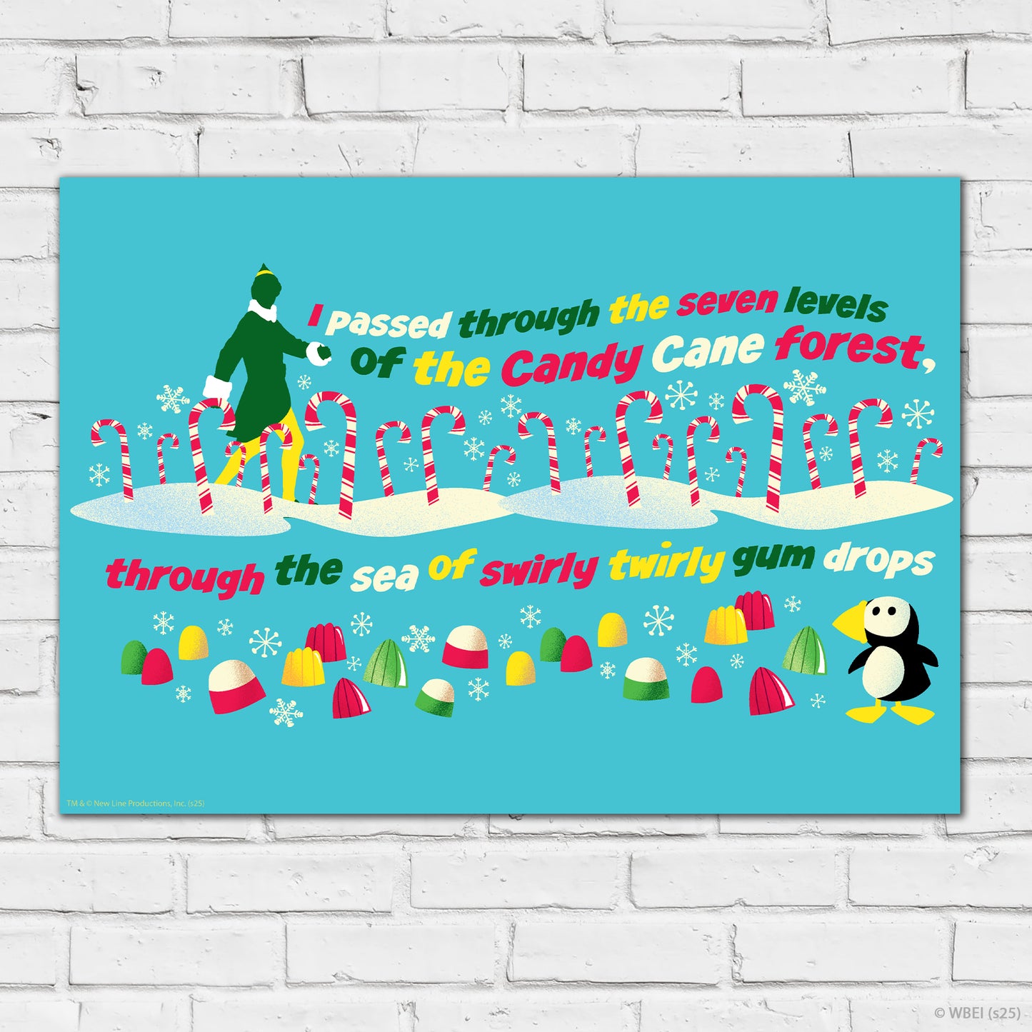 Elf Print – Candy Cane Forest Poster Wall Art