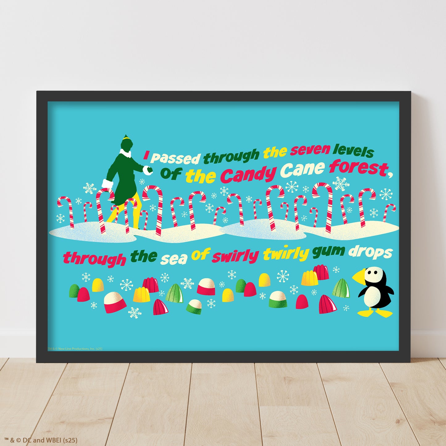 Elf Print – Candy Cane Forest Poster Wall Art